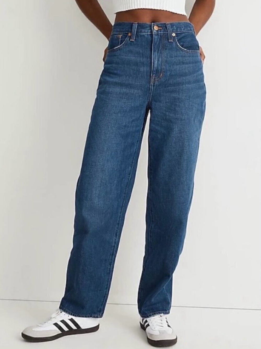 Madewell Denim Baggy Straight Leg High Rise Jeans Preppy Casual Contemporary 23 - Picture 1 of 11
